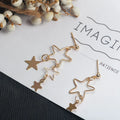 Hollow Pentagram Star Stud Earrings