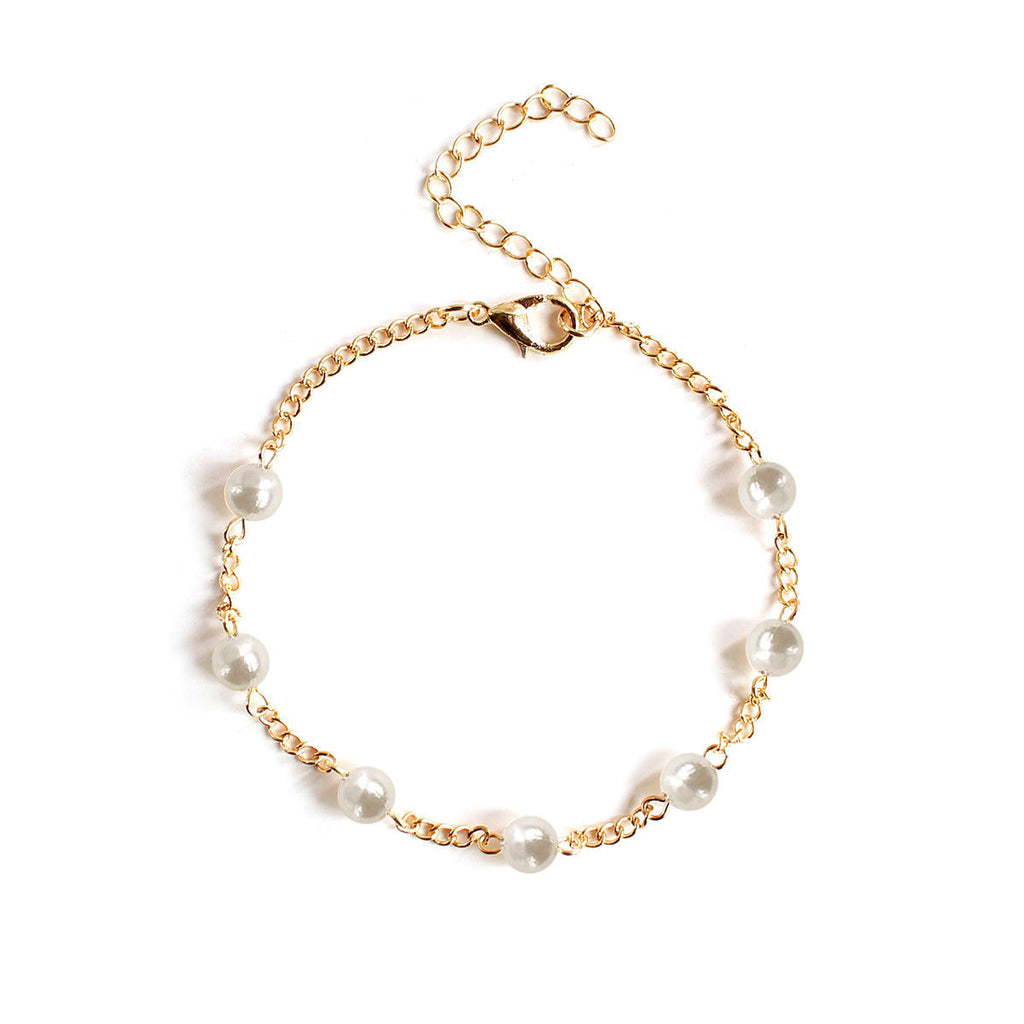 Pearl Beaded Chain Bracelet