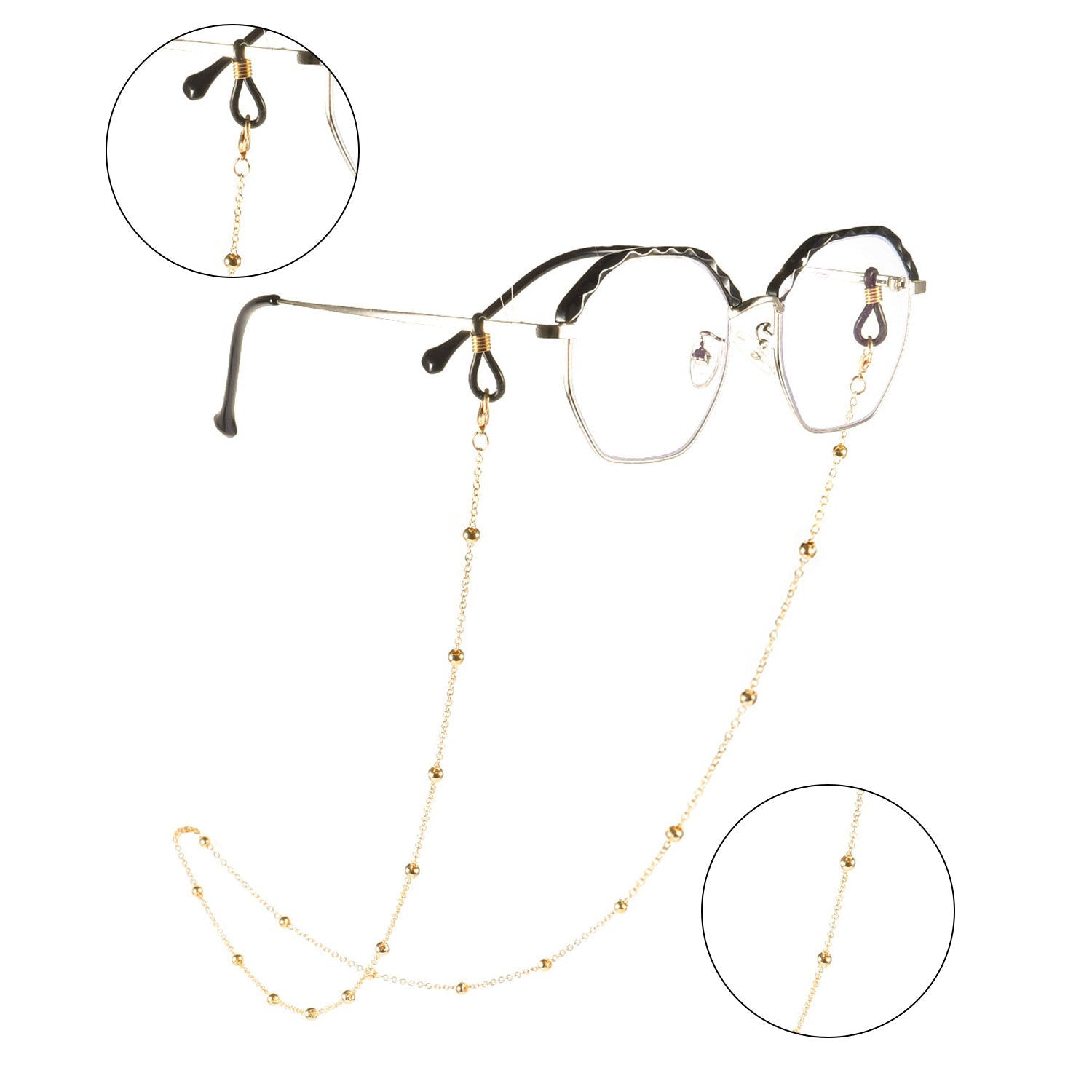 Woman Metal Masking Chains Sunglasses Elegant Glasses Accessories