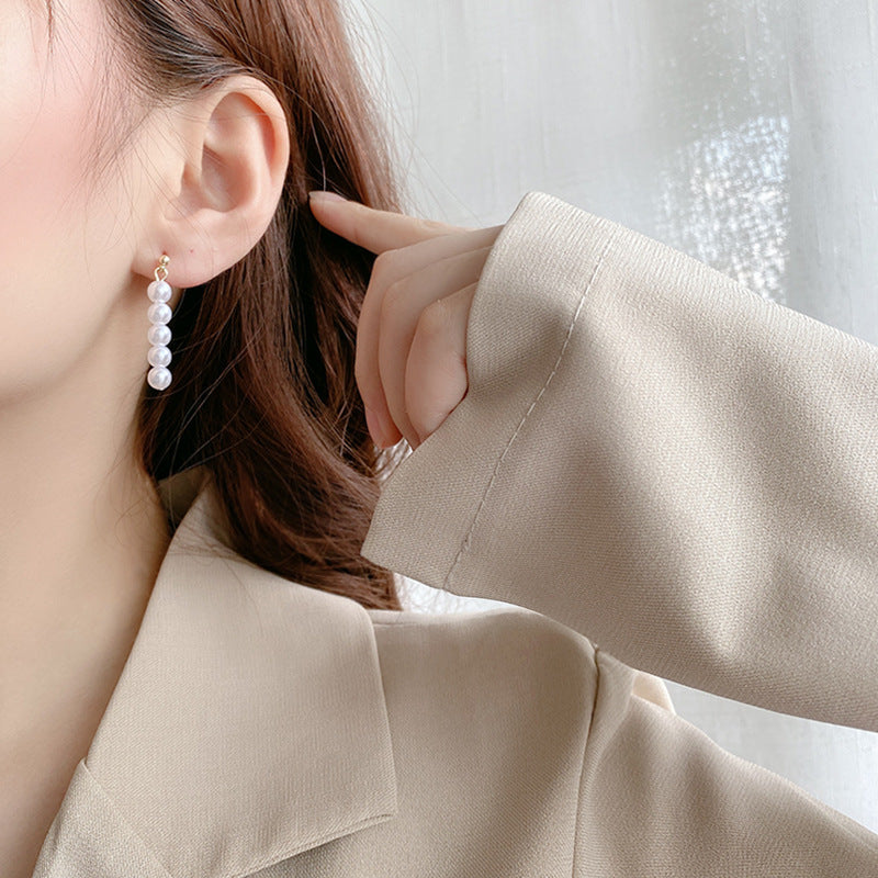 Handmade Pearl Drop Dangle Earrings