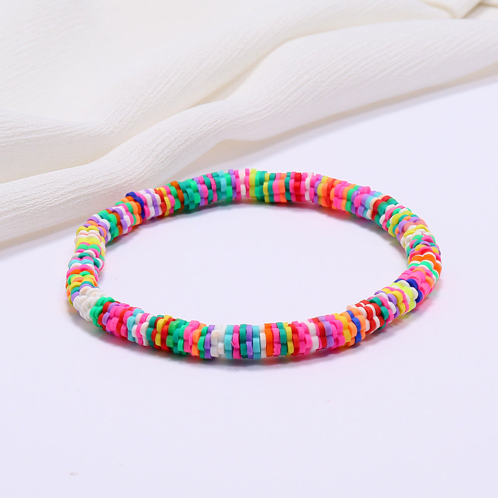 Bohemian Colorful Clay Bracelets