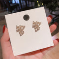 Geometry Rhinestone Triangle Stud Earrings