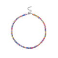 Bohemian Colorful Polymer Clay Disc Beads Necklace