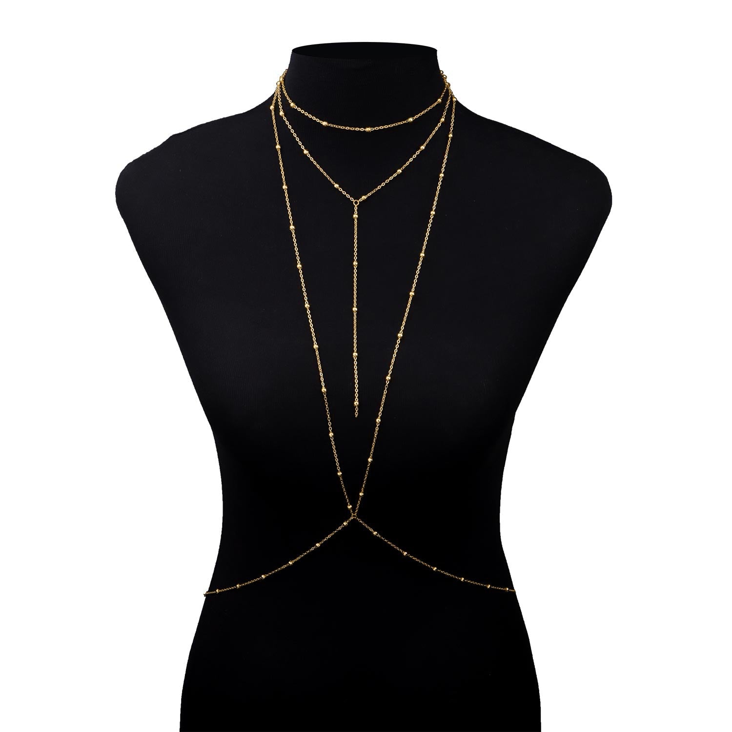 Bikini Bra Body Chains Women Body Round Beads Chain