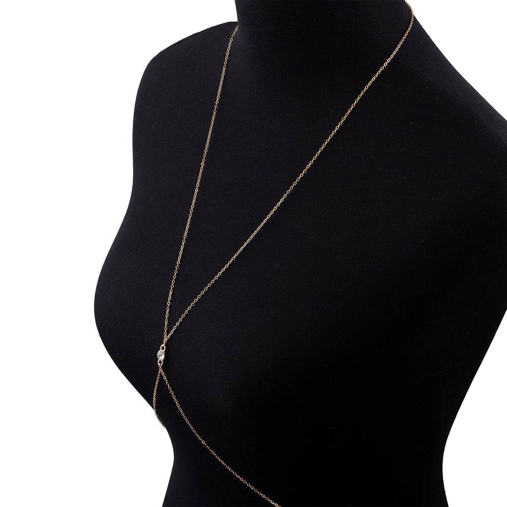 Women Sexy Body Chain Rhinestone Crystal Summer Beach Harness Jewelry