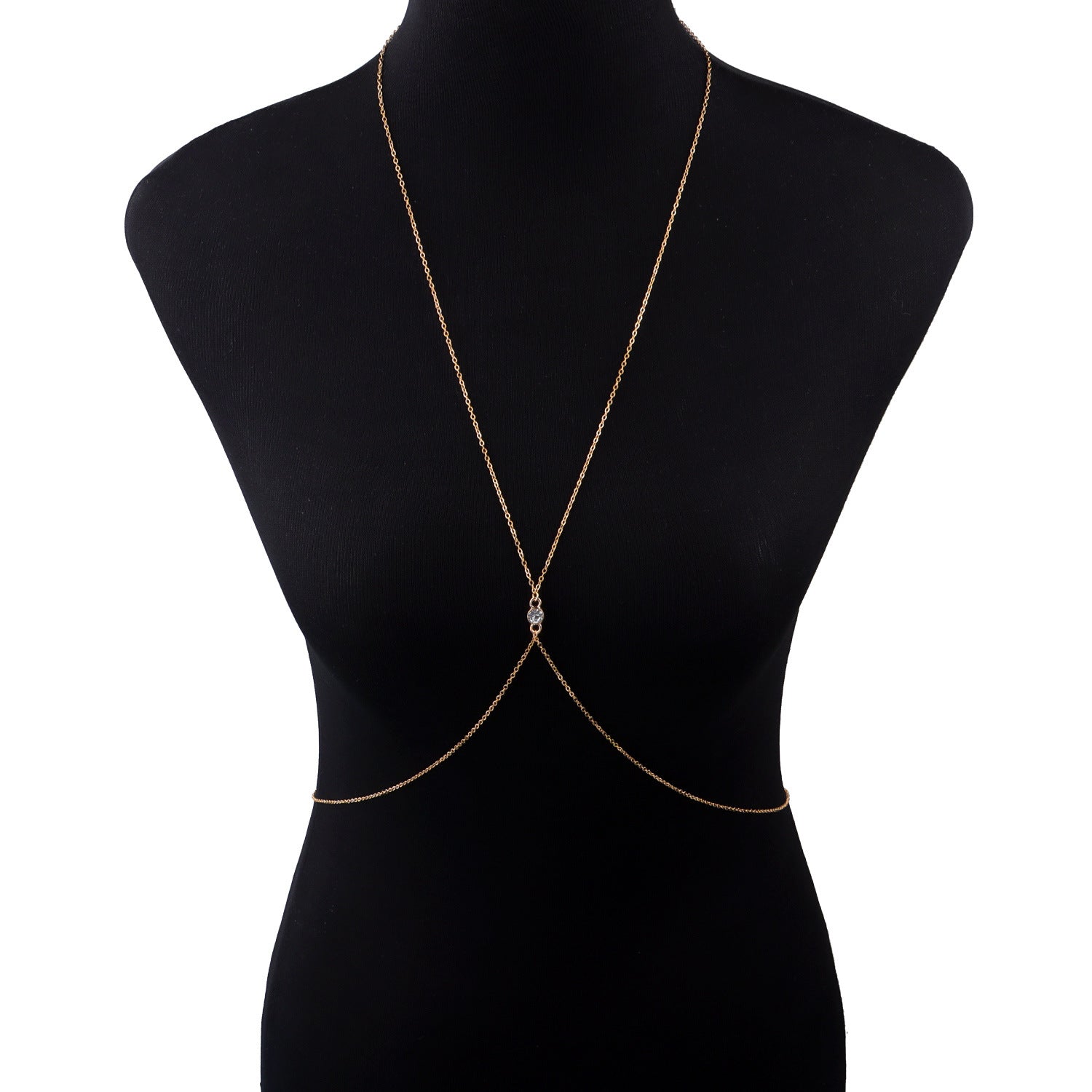 Women Sexy Body Chain Rhinestone Crystal Summer Beach Harness Jewelry