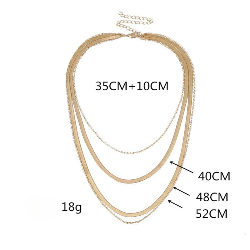 Multi Layer Dainty Chain Choker Necklace