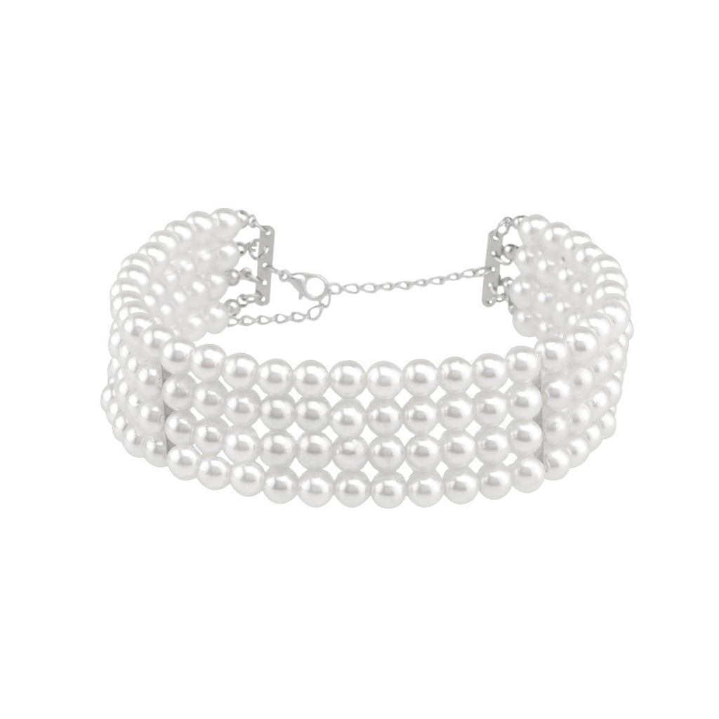 Handmade Beaded Multi Layer Pearl Necklace Statement
