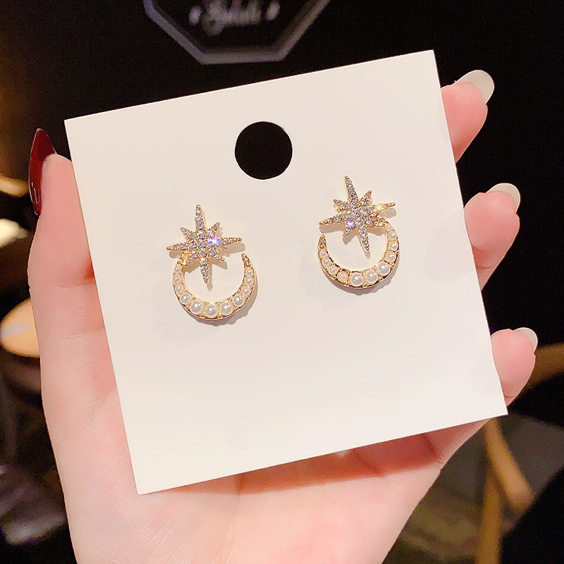 Moon Star Earrings Stud Earrings for Women