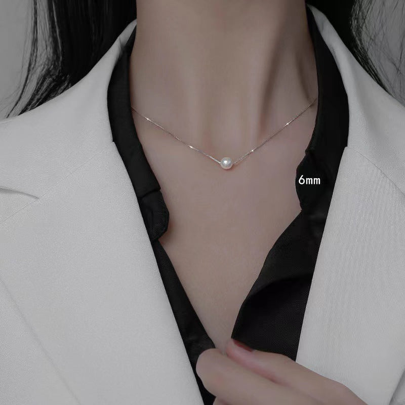 Pearl Pendant Necklace Female Single Pearl
