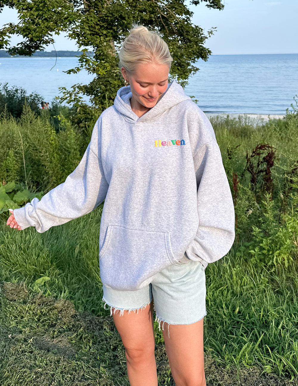 Heaven Heather Grey Unisex Hoodie