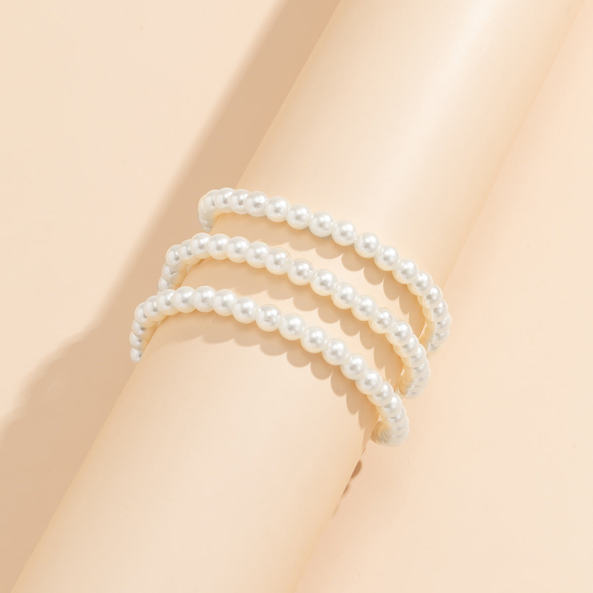 Imitation Pearl Beaded Tassel Anklet Jewelry