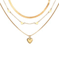 New Fashion Heart Triple Layers Pendant Necklace