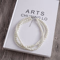 Multilayer Simulated Pearl Choker Necklace for Women