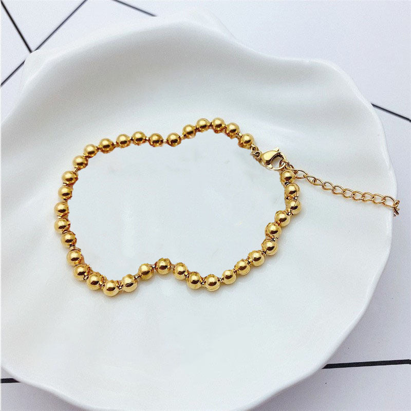 Ball Link Chain Small Anklet Jewelry