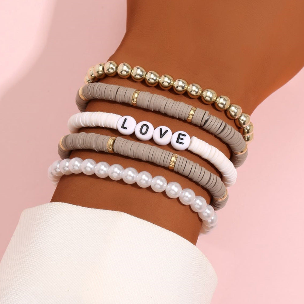 Bohemian Colorful Elastic Beaded Bracelet for Women