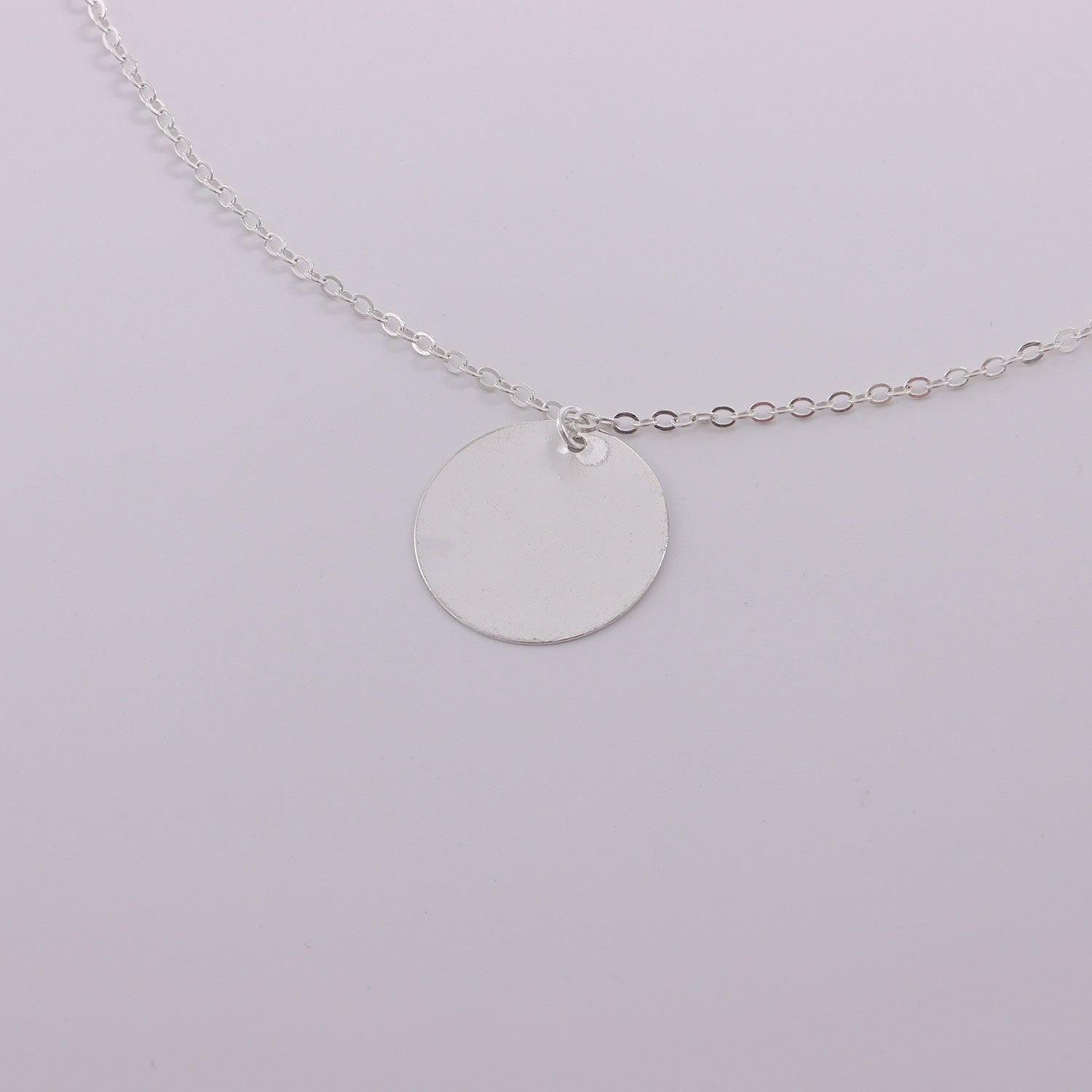 Disc Charm Pendant Necklace