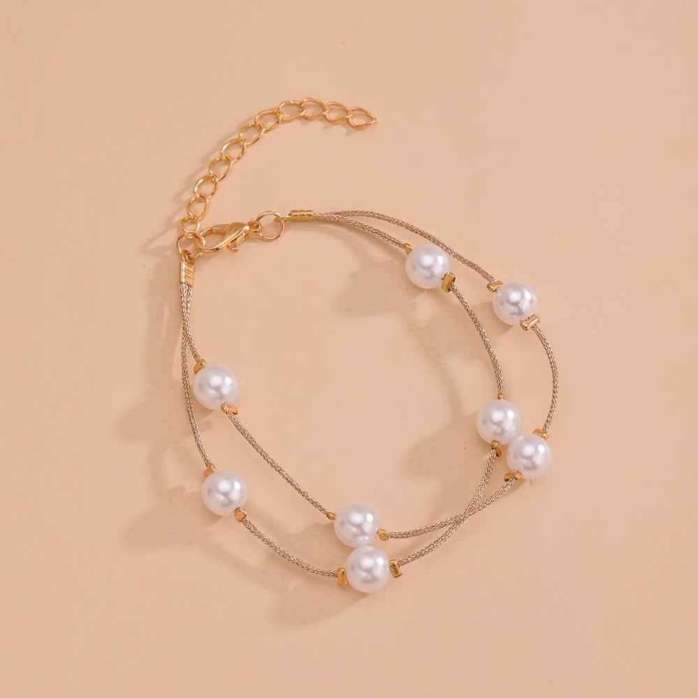 Pearl Chain Bracelet for Lady