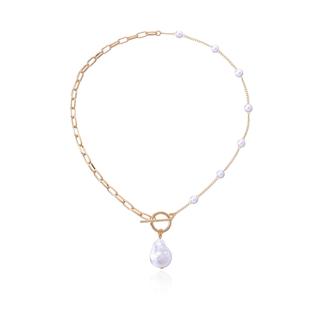 Vintage Pearl Round Bead Necklace Womens