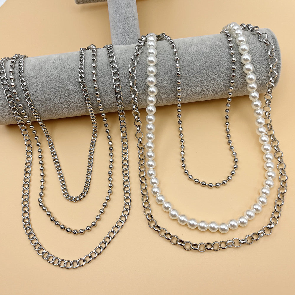 Punk Style Multi-Layer Pearl Waist Chain