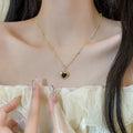 Women Black Heart Pendant Necklace