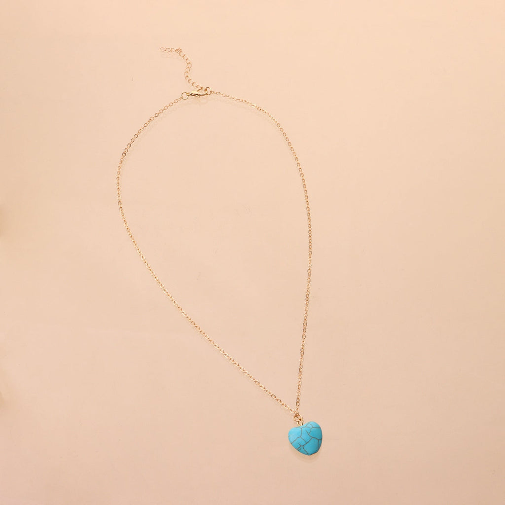 Natural Turquoise Pendant Necklace