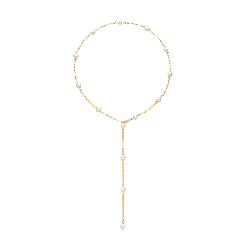 Pearl Chain Tassel Necklace