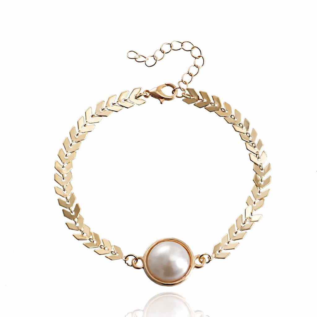 Wheat Chain Pearl Bracelets