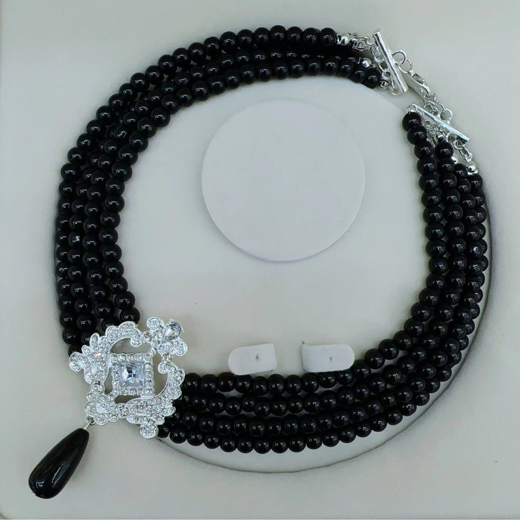 Multi Layers Strand Chokers Beaded Imitation Pearl Chains Necklace for Women Necklace Party Jewelry