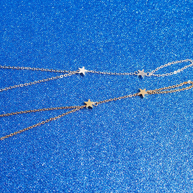 Star Charm Slave Bracelet With Ring