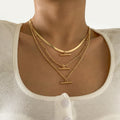 T Bar Necklace Multilayer Simple Layered Necklace