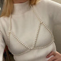 Pearl Necklace Sexy Beach Bikini Chest Chains
