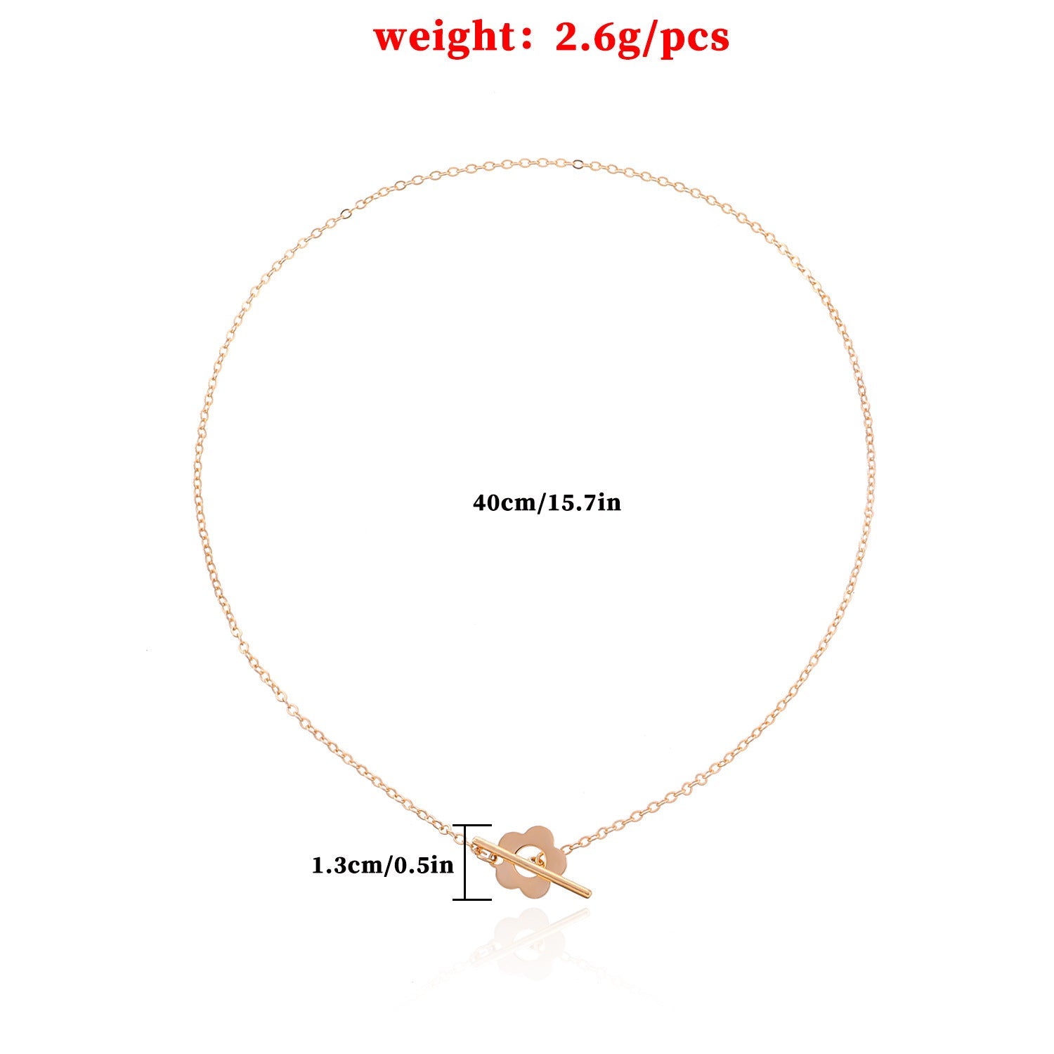 Chain Necklace Women Flower Lock Collar