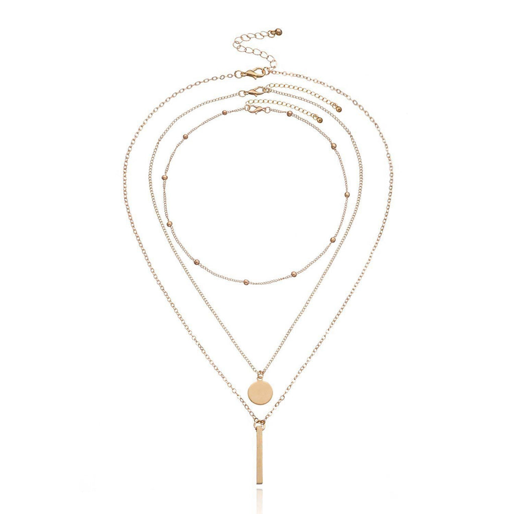 Multilayer Bar Necklace Boho Layered