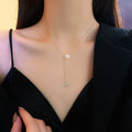 Single Pearl Fishtail Pendant Necklace
