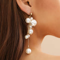 Elegant Ball Pearl Tassel Earrings for Women