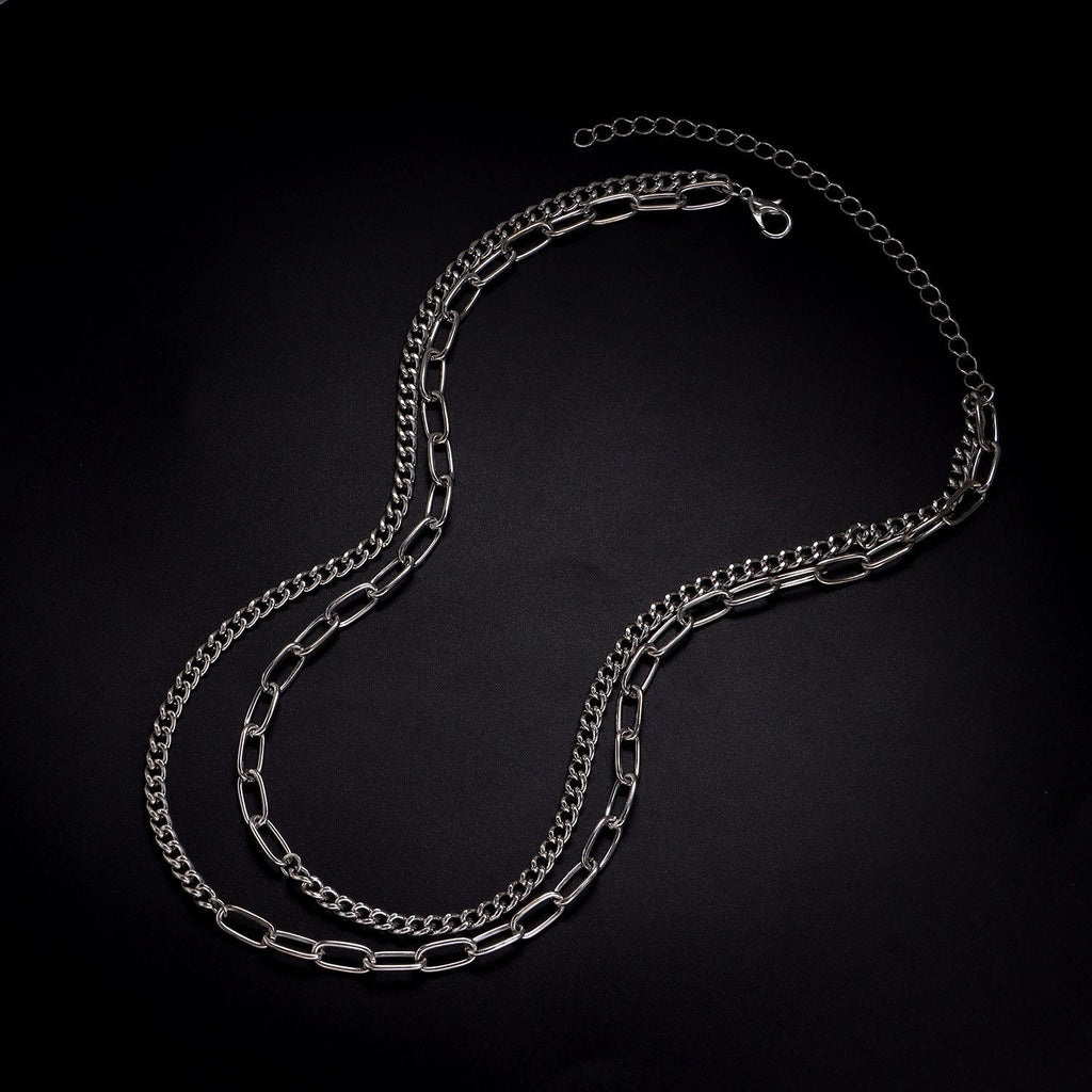 Multi Layer Chain Necklace Punk Trendy Choker Necklace