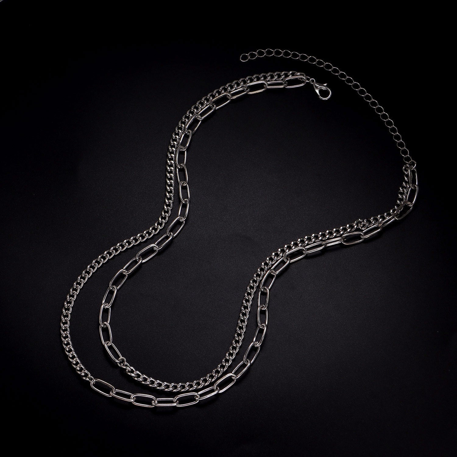 Multi Layer Chain Necklace Punk Trendy Choker Necklace