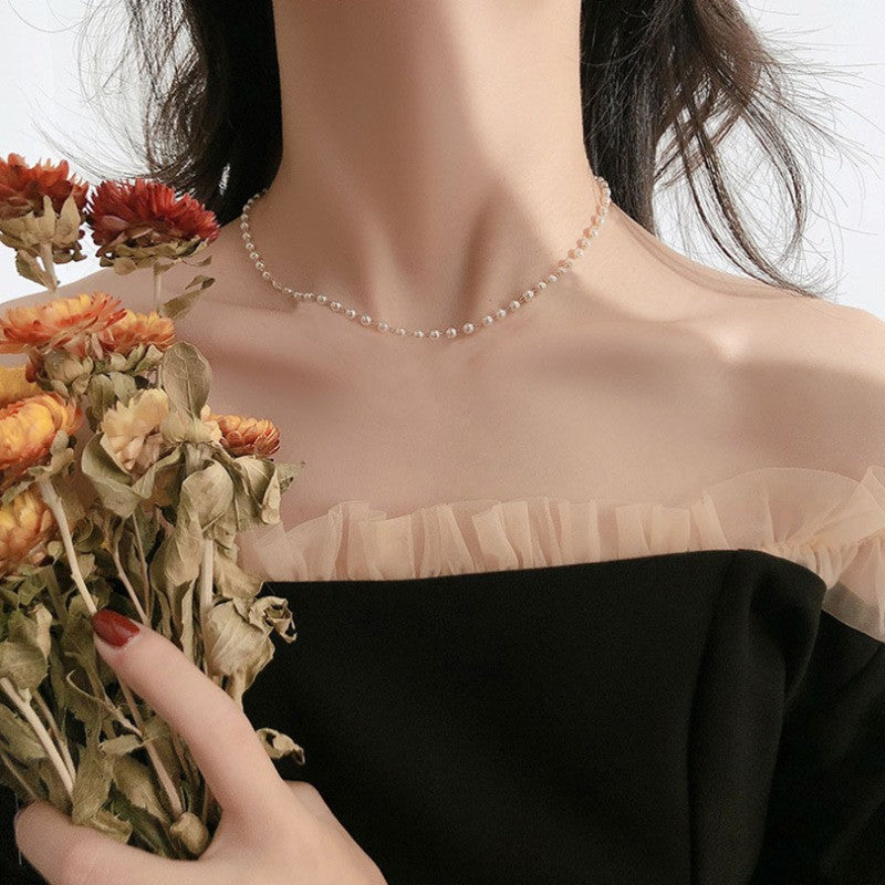 Plain Pearl Chain Necklace