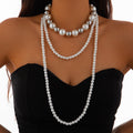 Vintage Punk Big CCB Bead Chain Necklace for Women