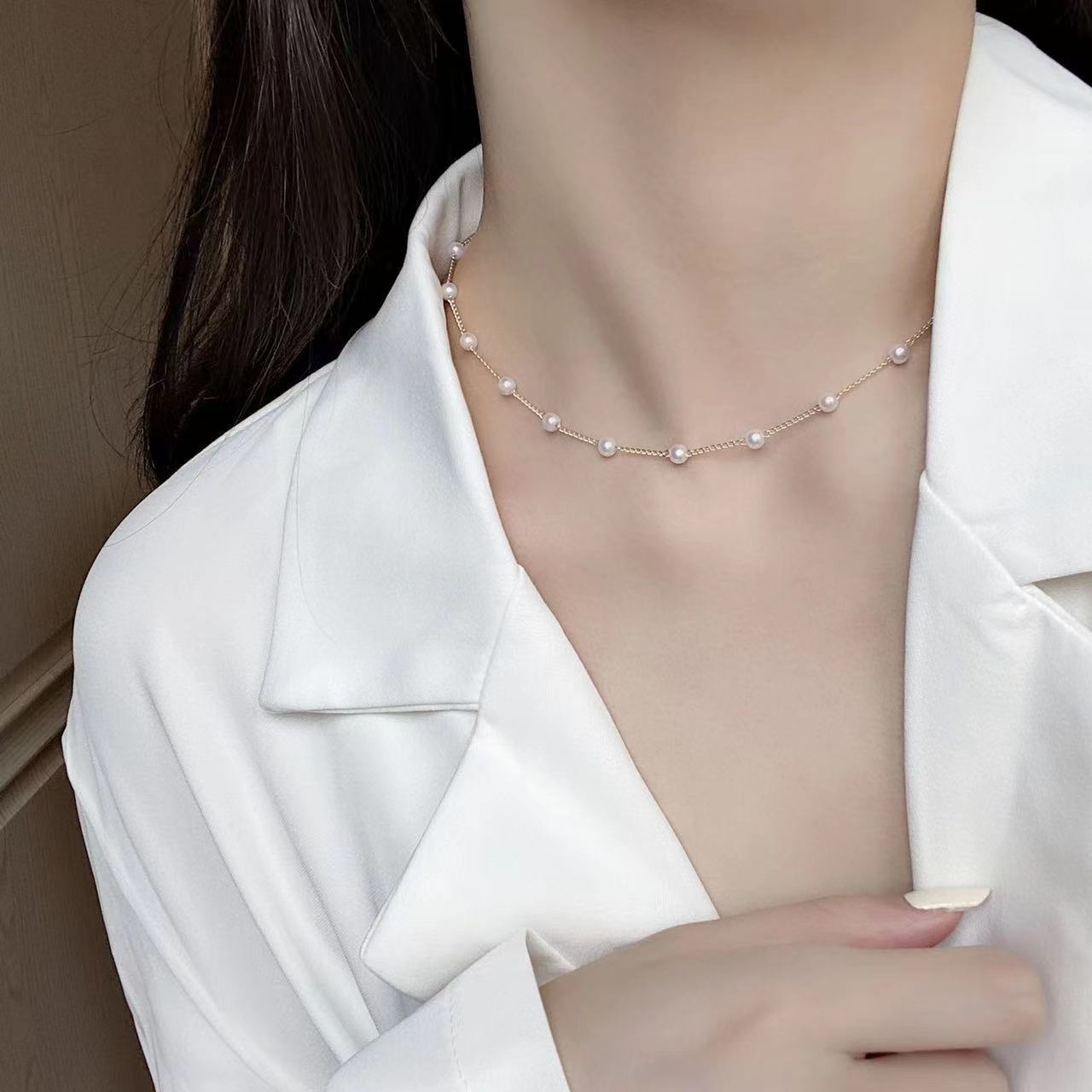 Elegant Bridal Pearls Jewelry Necklace