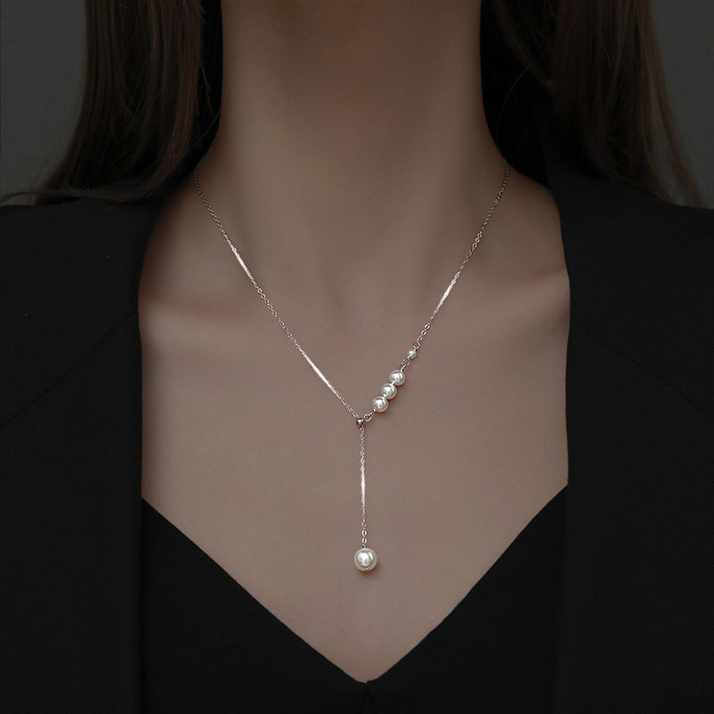 Charms Pearl Necklace Pendant Necklaces
