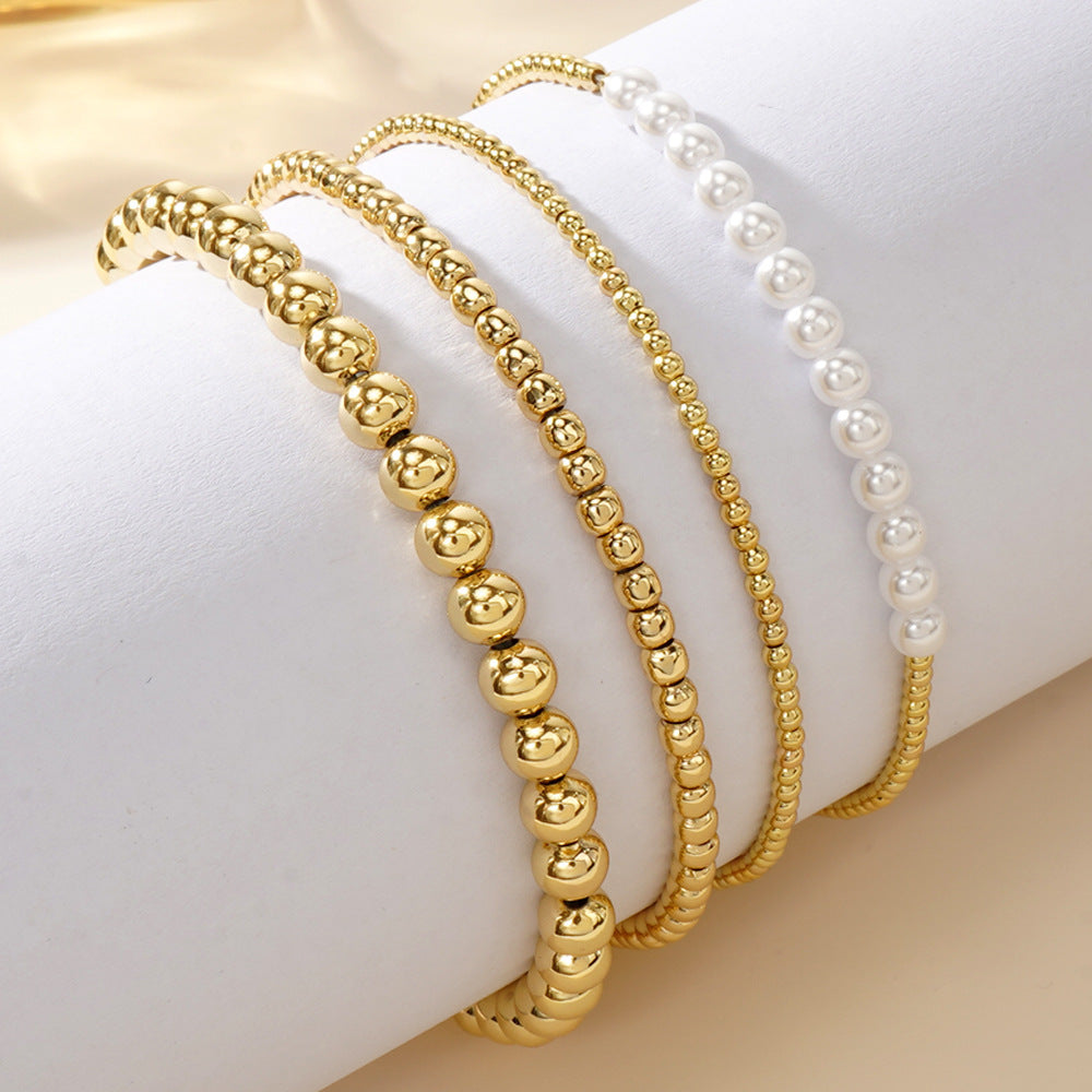 Bohemia Chain CCB Beads Bracelet Set