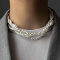 Multi Layer Baroque Necklace Pearl Chain Retro Fashion Accessories