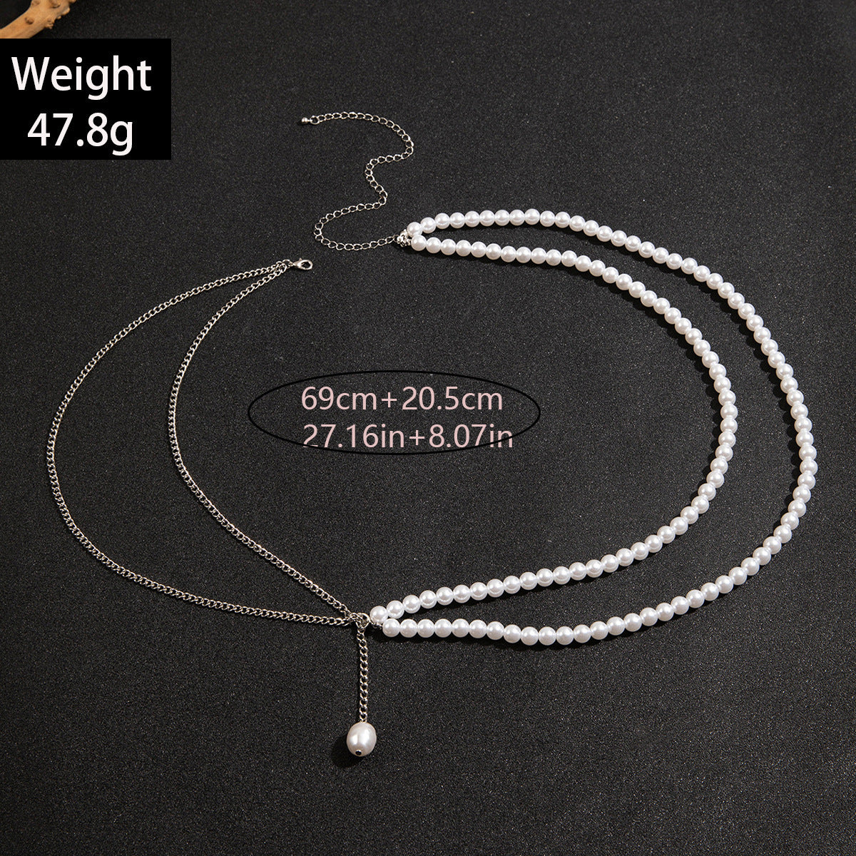 Bestone Rhinestone Chain Waist Multi-layer Body Chain