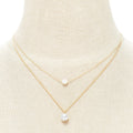 layer Pearl Beads Chain Necklace