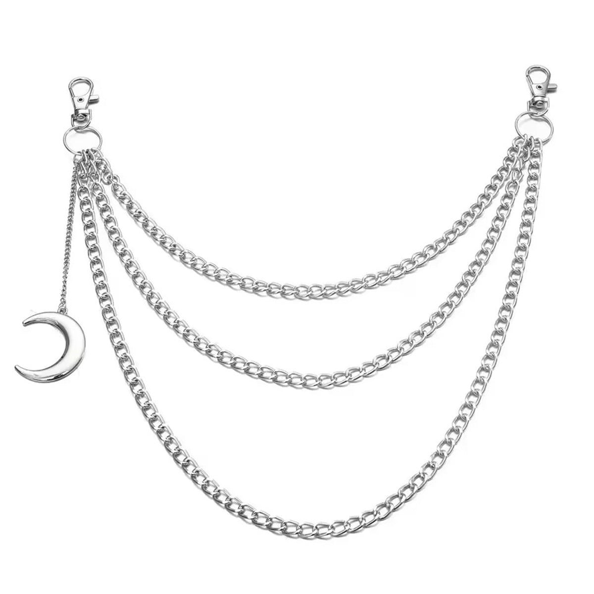 Jean Chain Belt Punk Metal Crescent Moon Geometric Chain Pants Chain