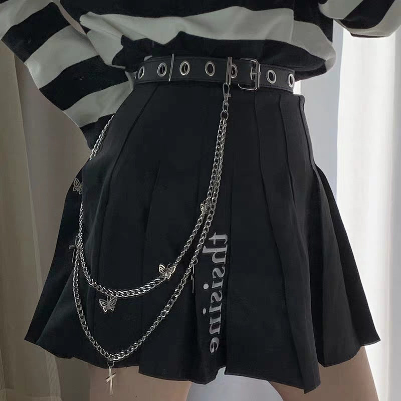 Punk Butterfly Belt Waist Chain Multi Layer HipHop Keychain Jewelry