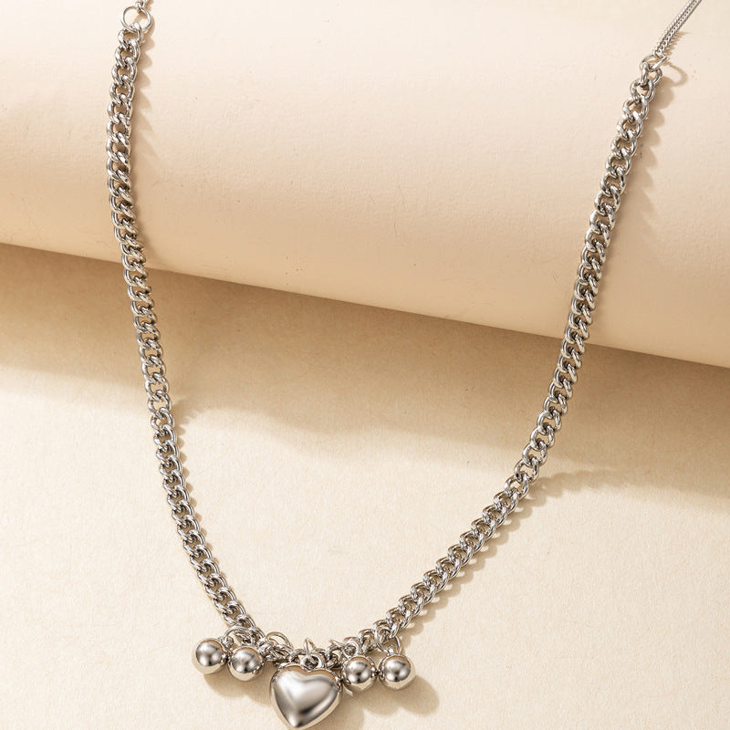 Hip Hop Metal Love Heart Necklace
