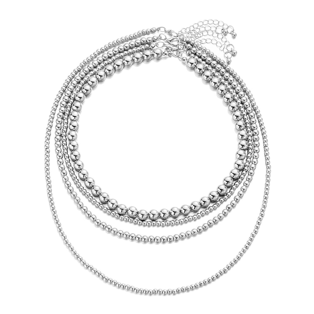 Multilayer Statement Chunky Beaded Necklace
